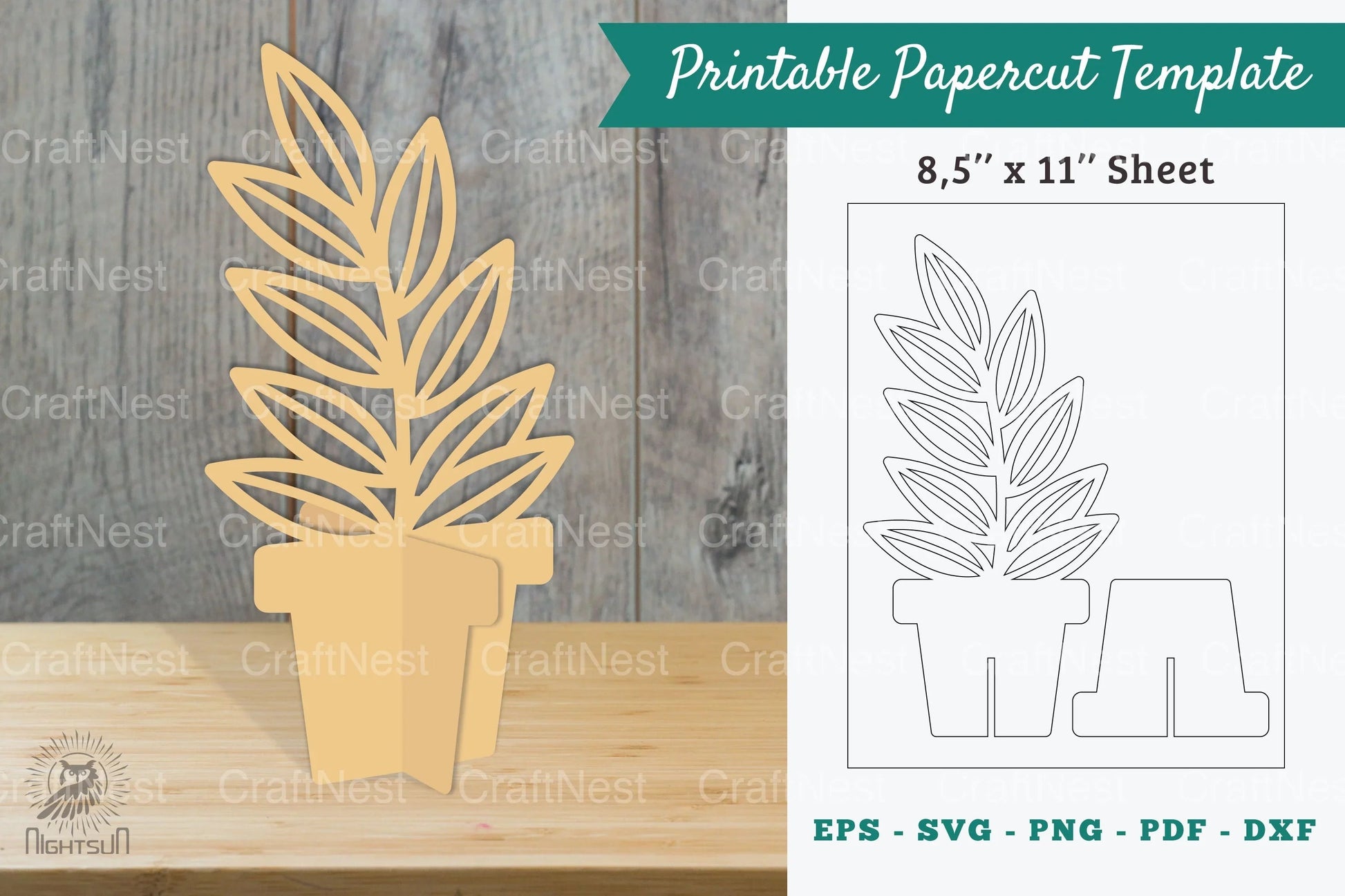 Plant Printable Cut Template Bundle - CraftNest - Digital Crafting and Art