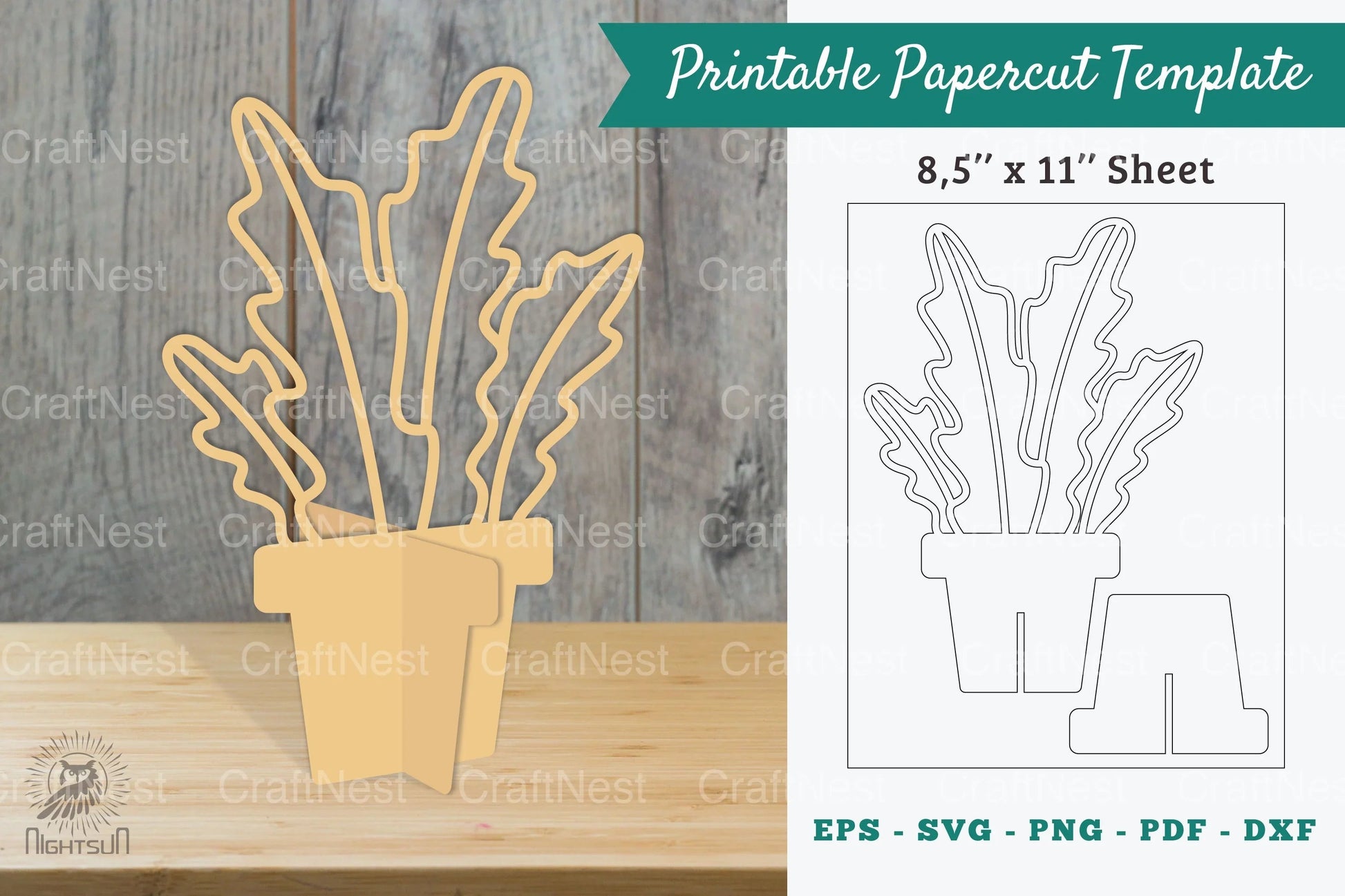 Plant Printable Cut Template Bundle - CraftNest - Digital Crafting and Art