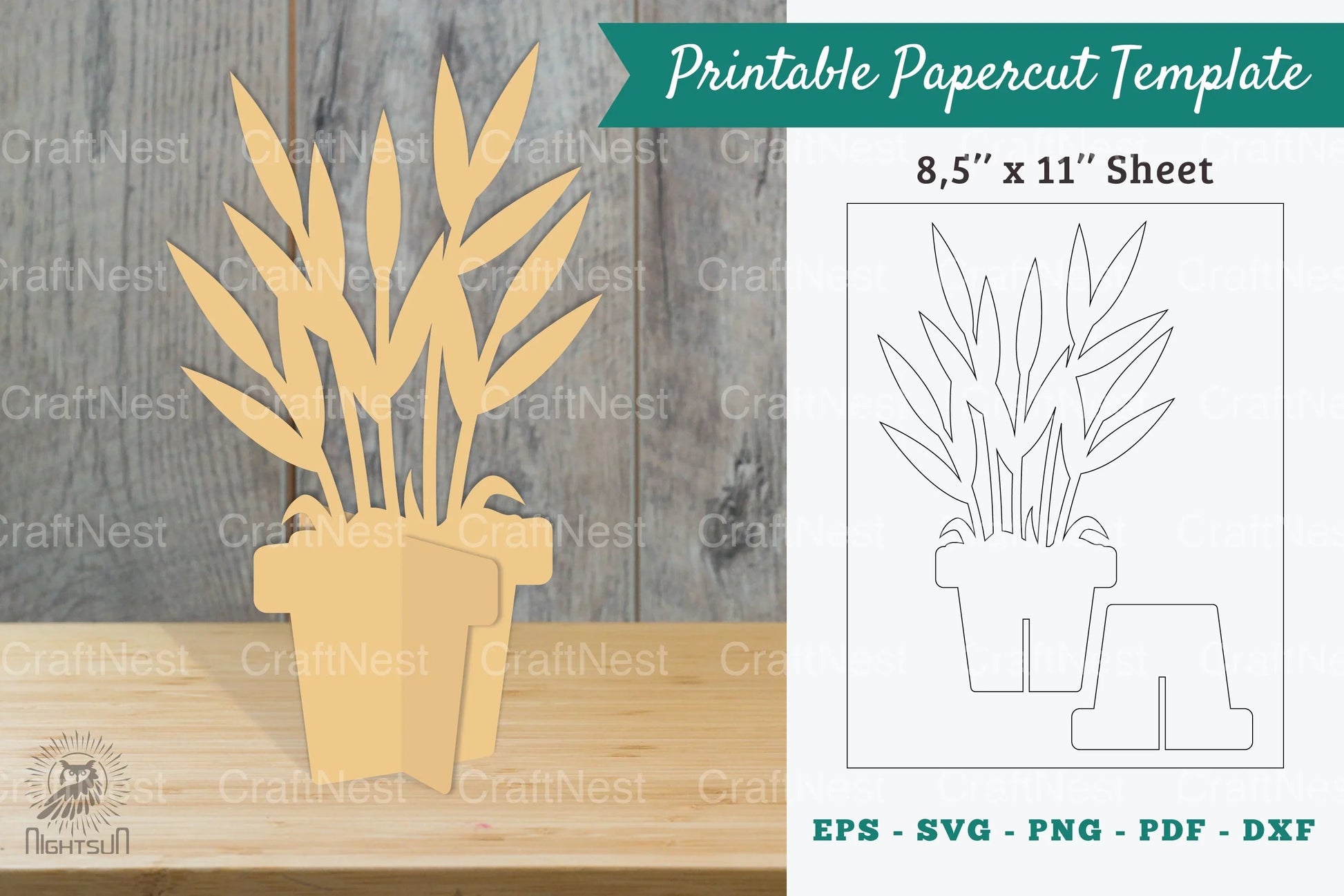 Plant Printable Cut Template Bundle - CraftNest - Digital Crafting and Art