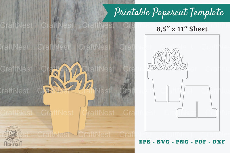 Plant Printable Cut Template Bundle - CraftNest - Digital Crafting and Art