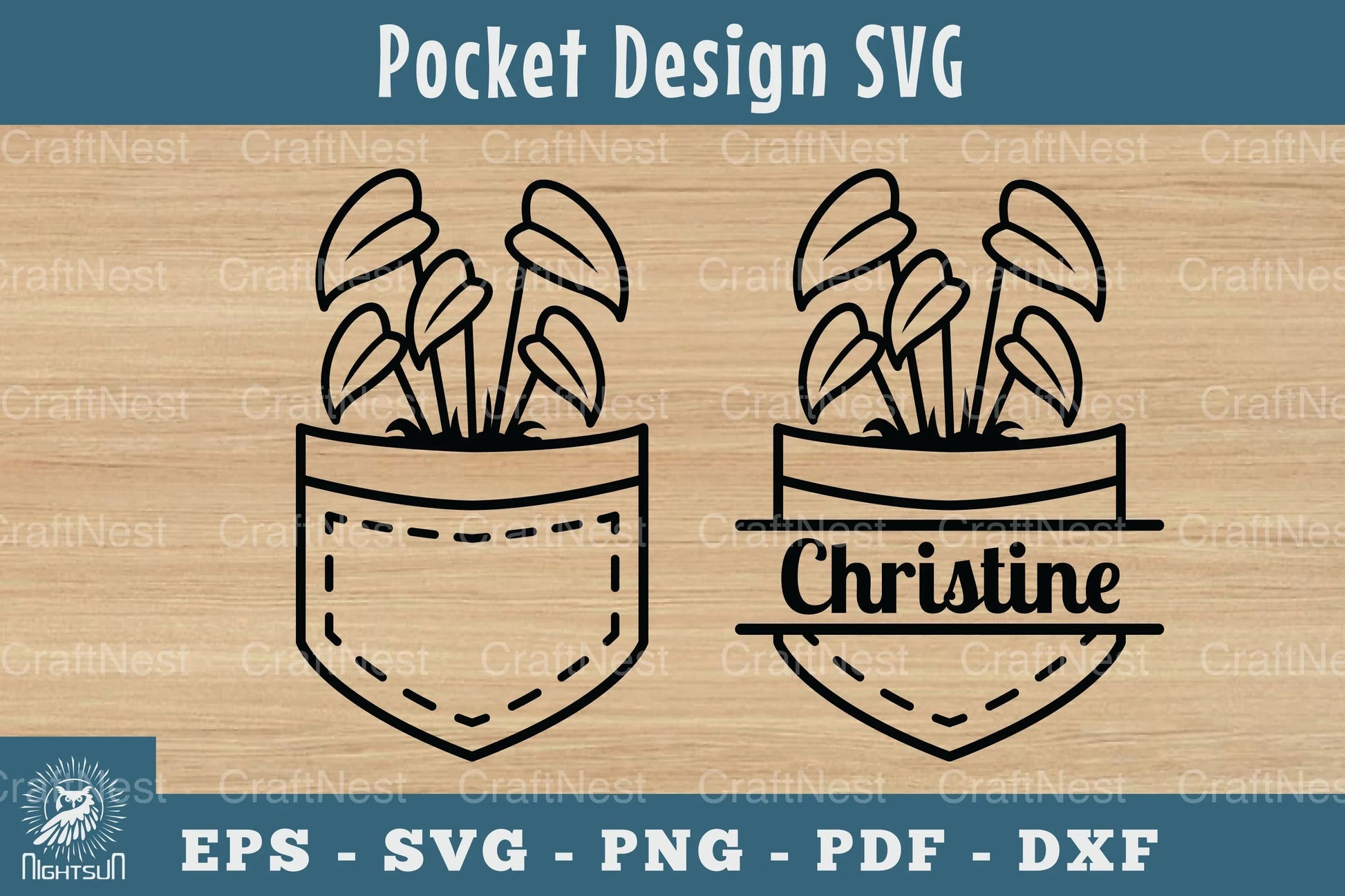 Plant in Pocket Silhouette Design Clipart Bundle - CraftNest - Digital Crafting and Art