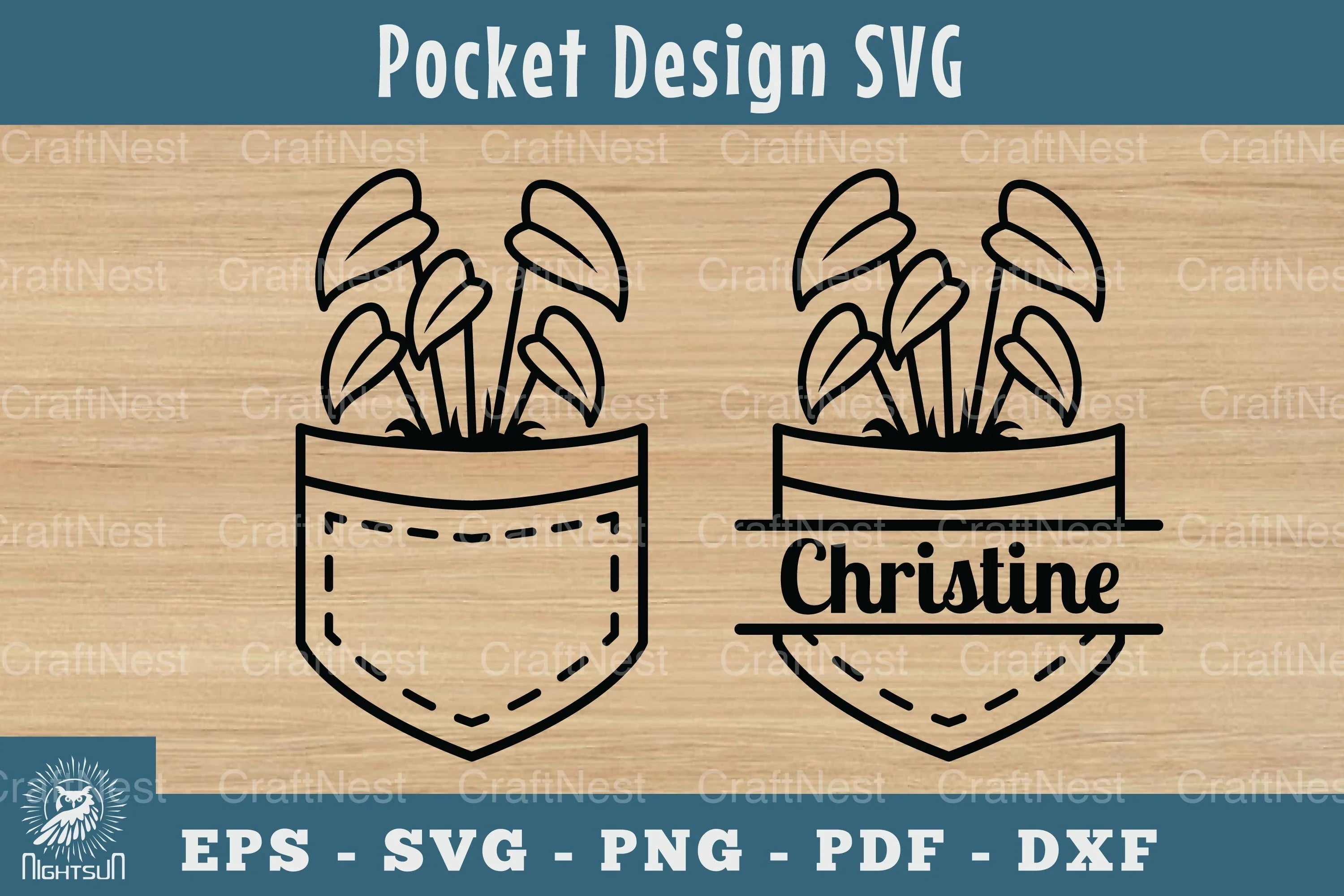 Plant in Pocket Silhouette Design Clipart Bundle - CraftNest - Digital Crafting and Art