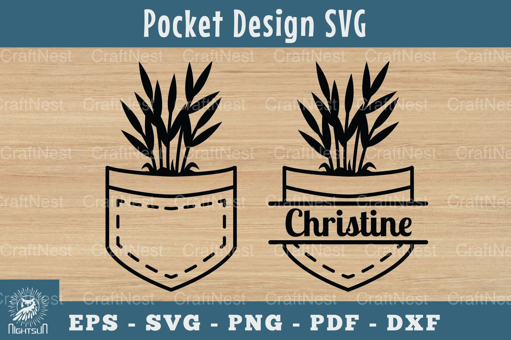 Plant in Pocket Silhouette Design Clipart Bundle - CraftNest - Digital Crafting and Art