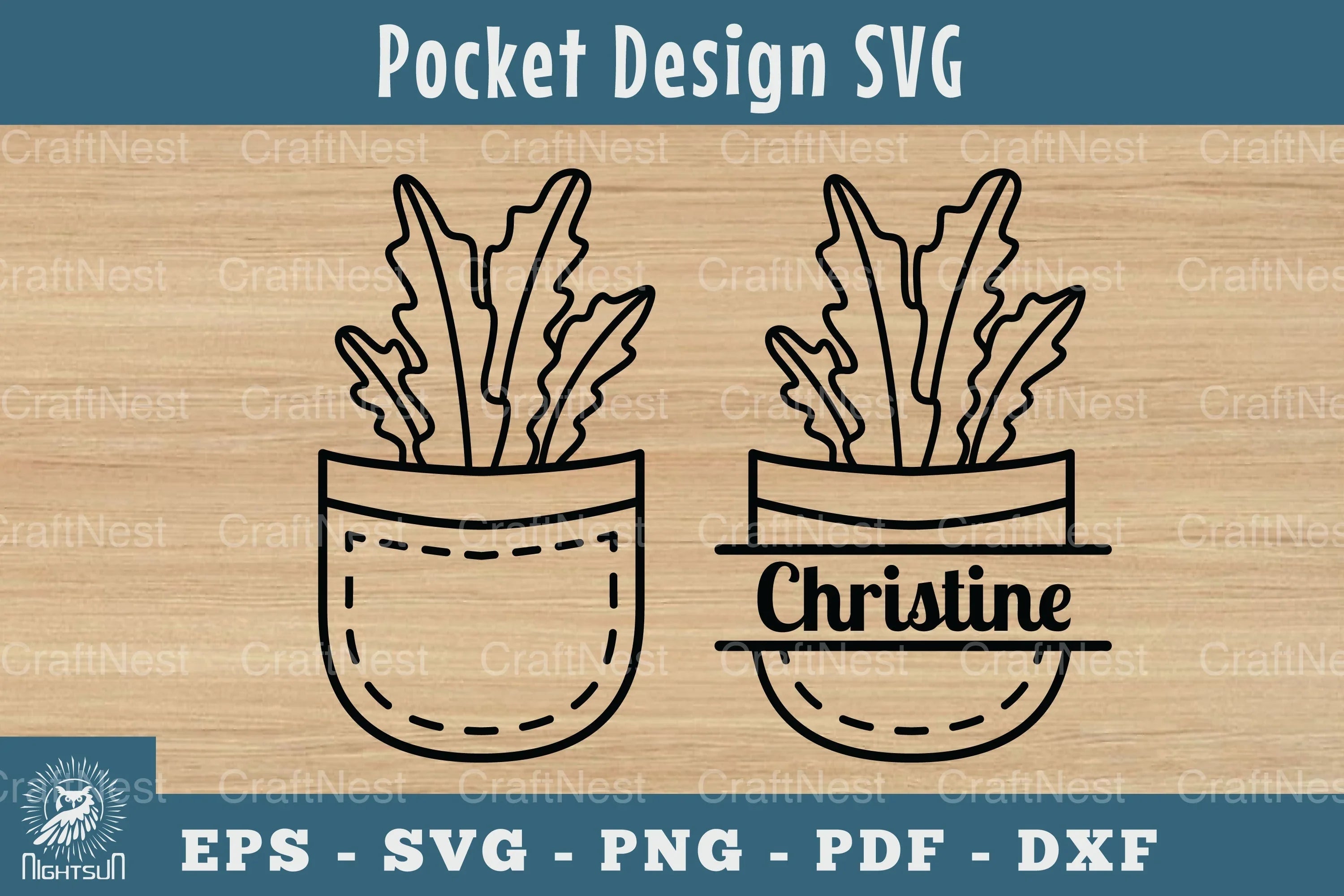 Plant in Pocket SVG Silhouette Clipart Bundle - CraftNest - Digital Crafting and Art
