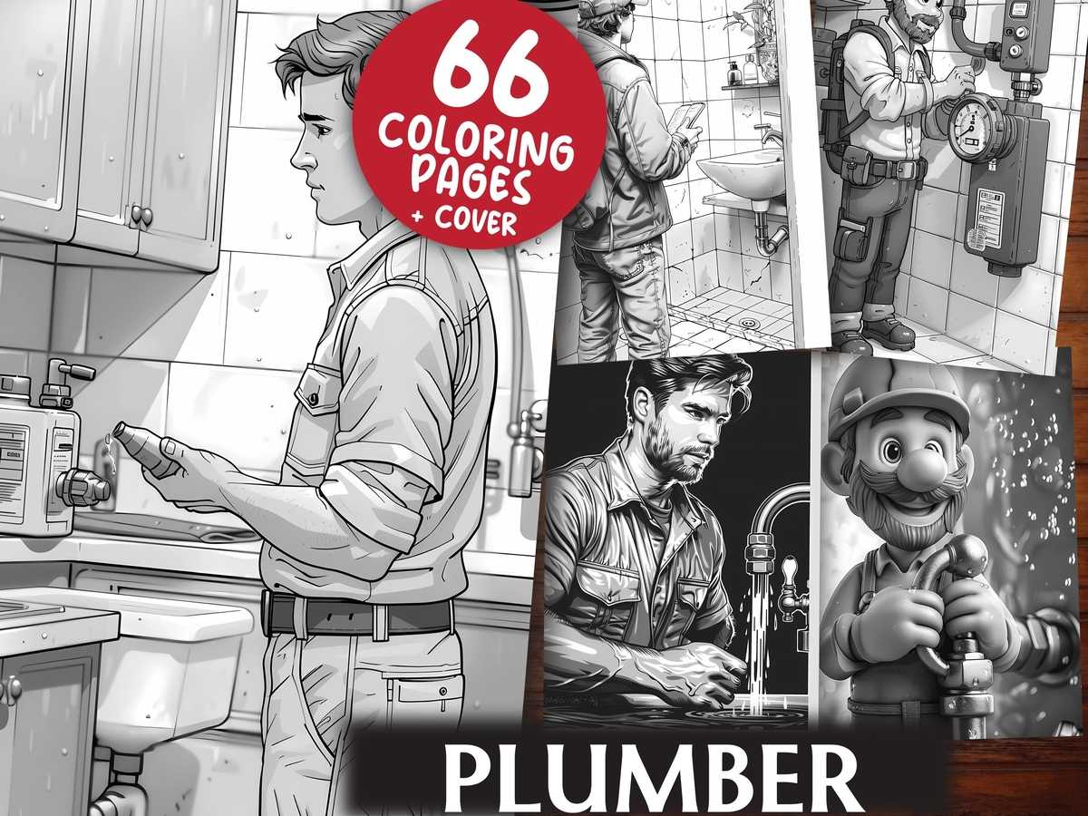 Plumber Coloring Books - CraftNest - Digital Crafting and Art