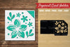 Plumeria Flower Papercut Card Holder Clipart Bundle