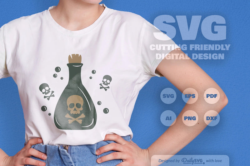 Halloween Poison Bottle Clipart - Daily SVG Bundles - CraftNest - Digital Crafting and Art