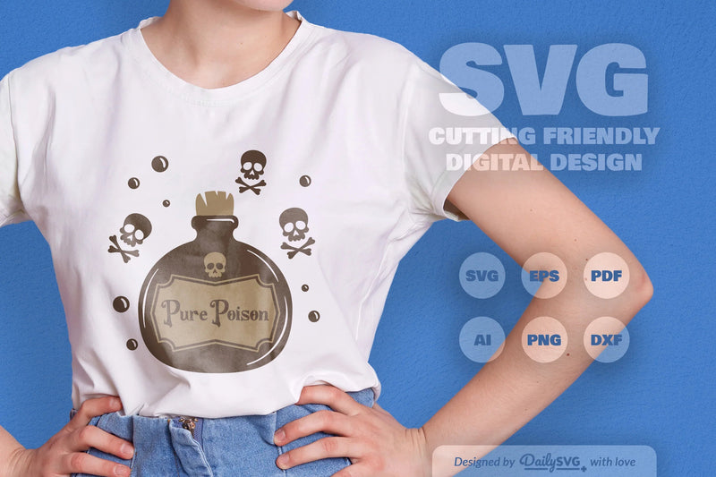 Halloween Poison Bottle Clipart - Daily SVG Bundles - CraftNest - Digital Crafting and Art