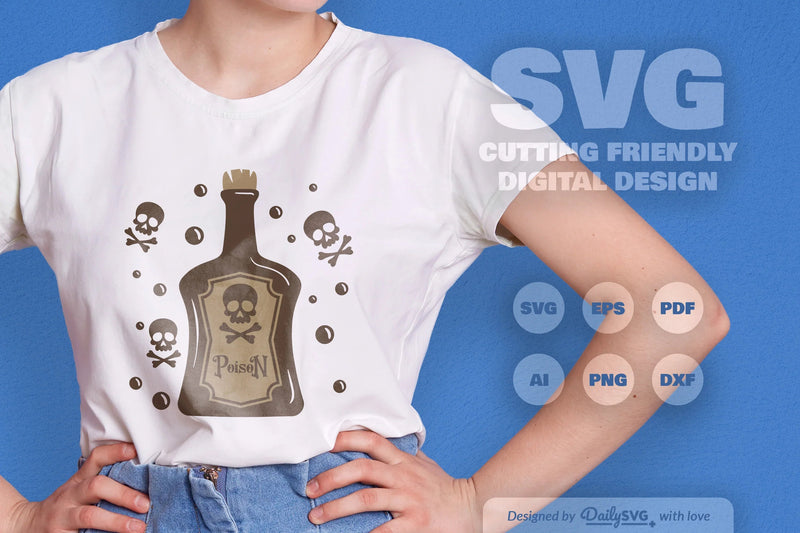 Halloween Poison Bottle Clipart - Daily SVG Bundles - CraftNest - Digital Crafting and Art