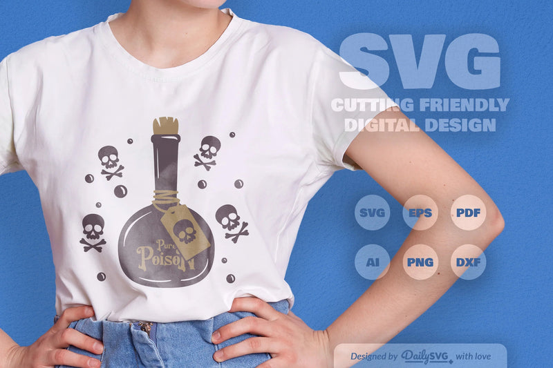 Halloween Poison Bottle Clipart - Daily SVG Bundles - CraftNest - Digital Crafting and Art