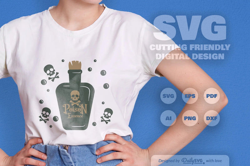 Halloween Poison Bottle Clipart - Daily SVG Bundles - CraftNest - Digital Crafting and Art