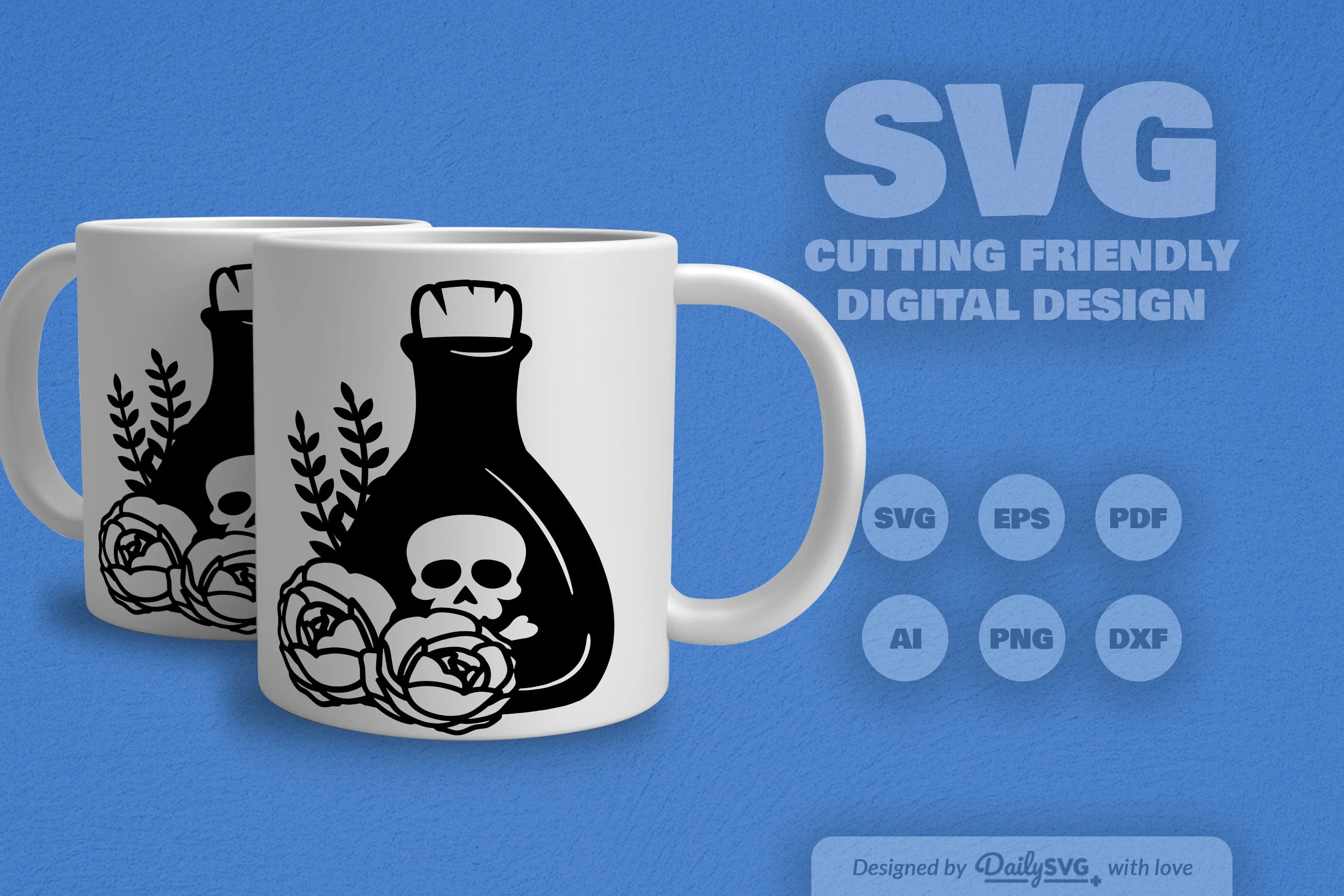 Poison Bottle with Roses Halloween SVG Bundle 2 - CraftNest - Digital Crafting and Art