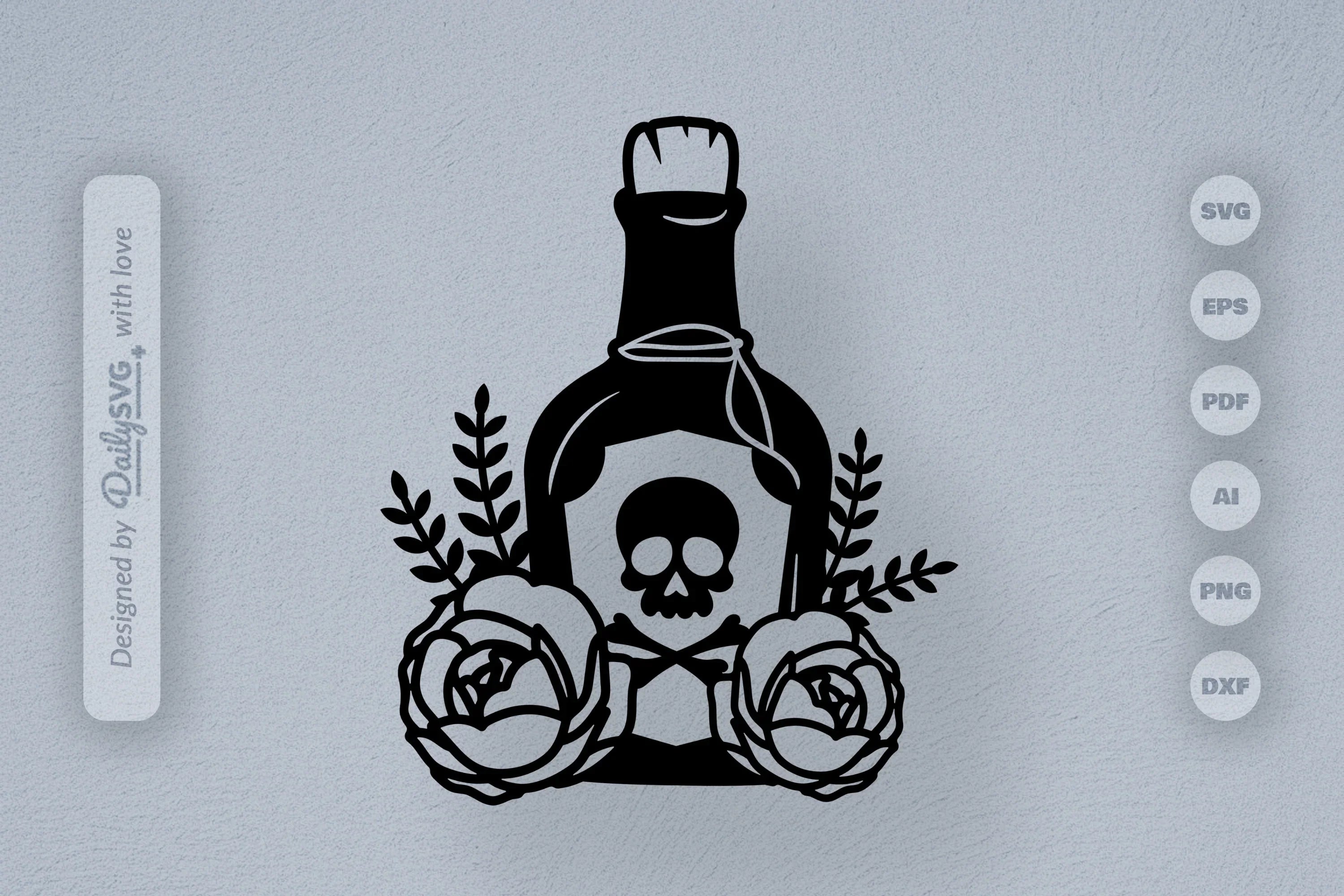 Poison Bottle with Roses Halloween SVG Bundle 8 - CraftNest - Digital Crafting and Art