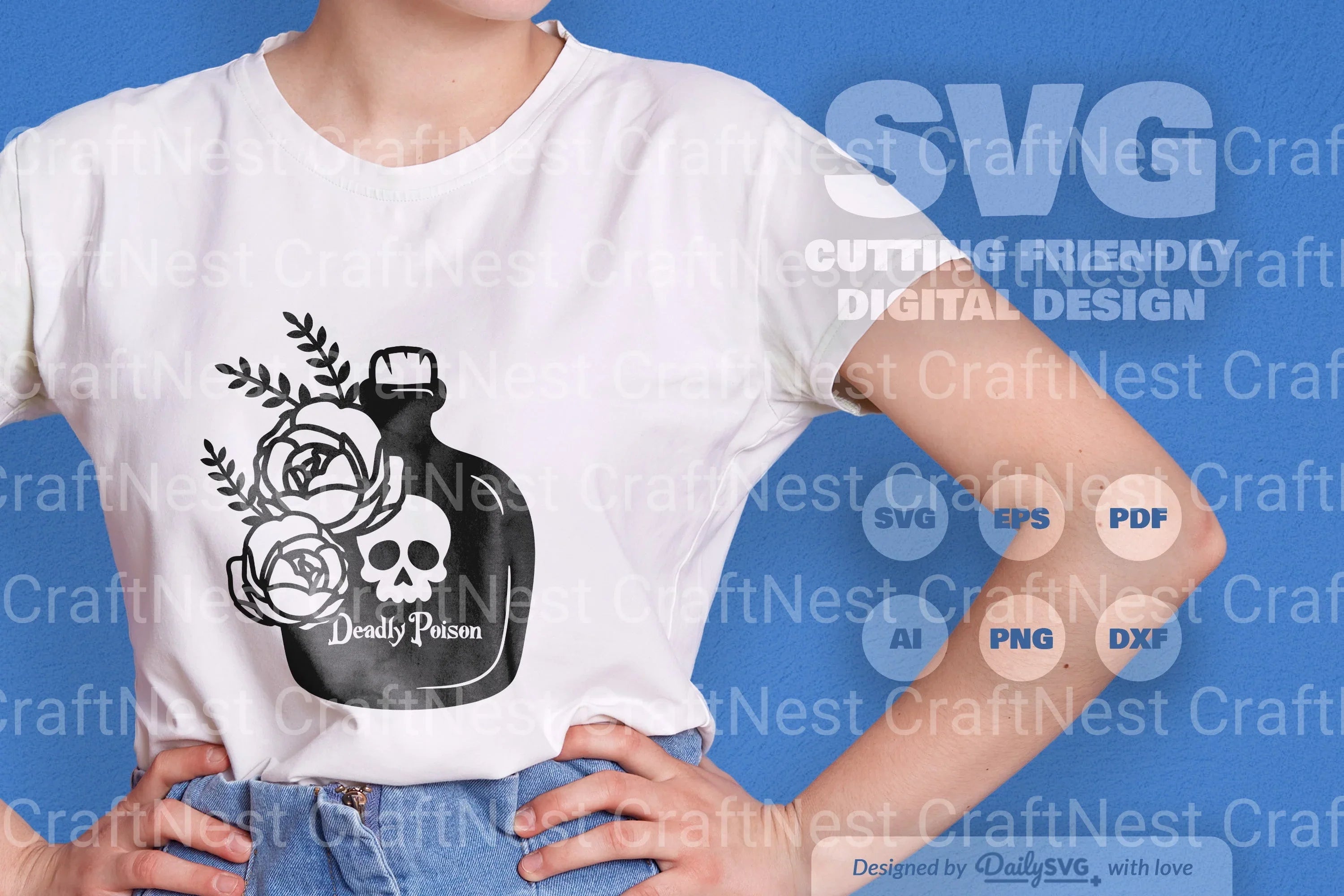 Poison Bottle with Roses Halloween SVG Bundle