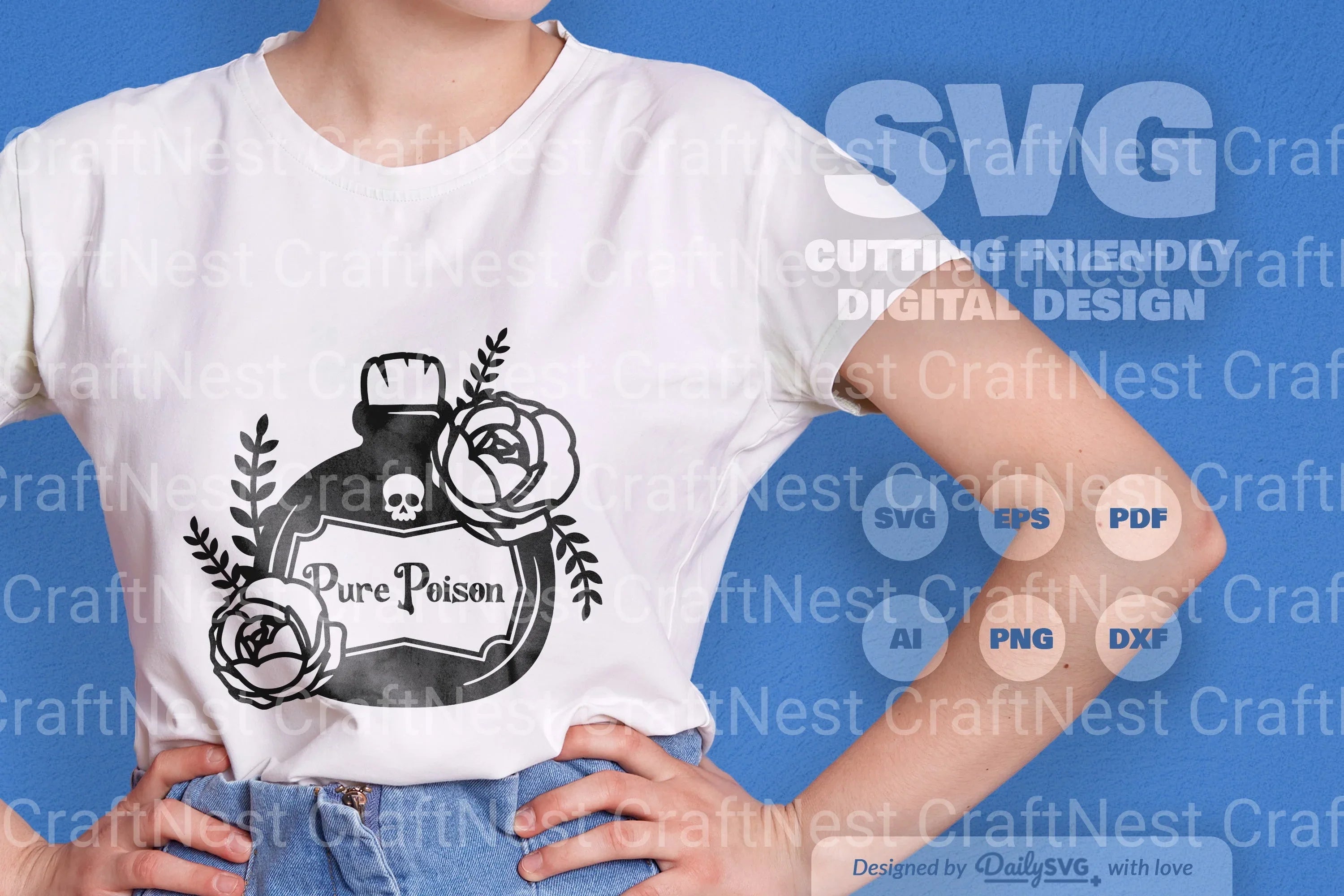 Poison Bottle with Roses Halloween SVG Bundle