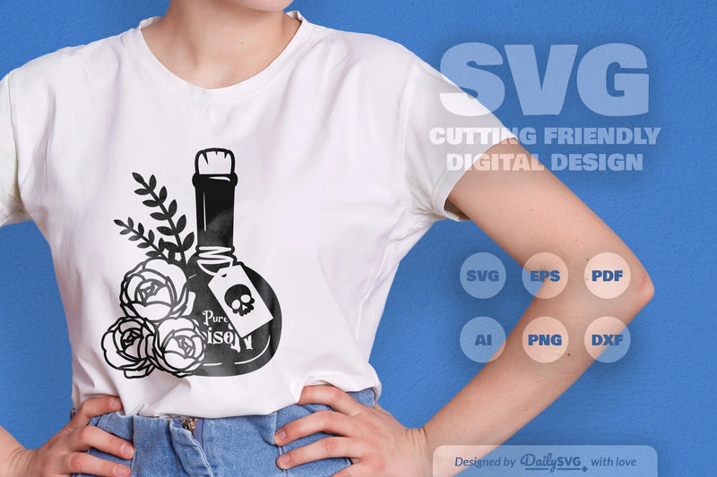 Poison Bottle with Roses Halloween SVG Bundle 1 - CraftNest - Digital Crafting and Art