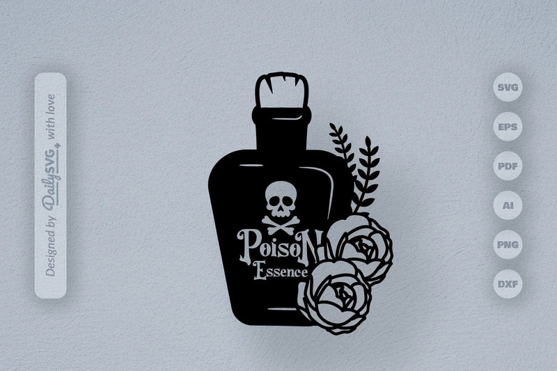 Poison Bottle with Roses Halloween SVG Bundle 4 - CraftNest - Digital Crafting and Art