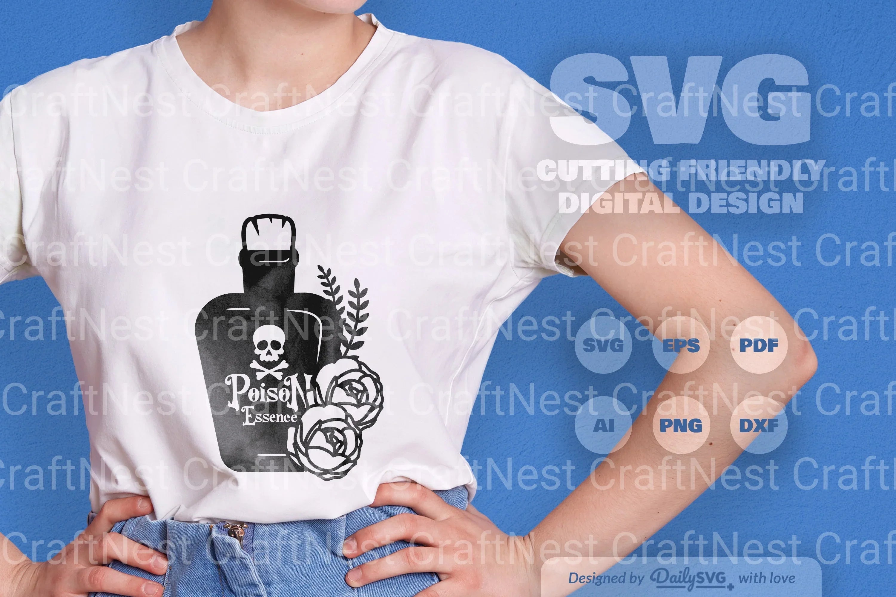 Poison Bottle with Roses Halloween SVG Bundle