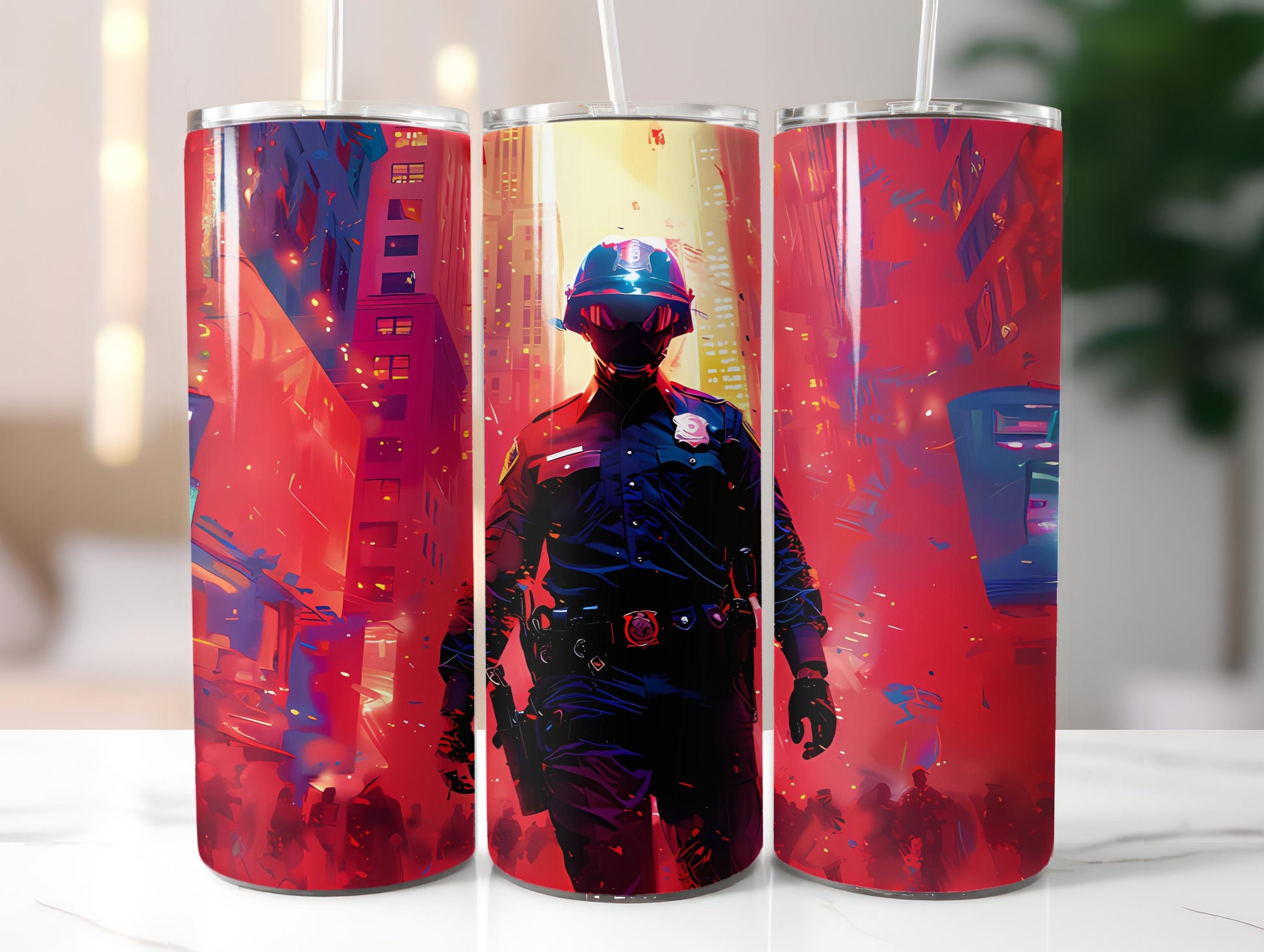 Police Officer 1 Tumbler Wrap - CraftNest - Digital Crafting and Art