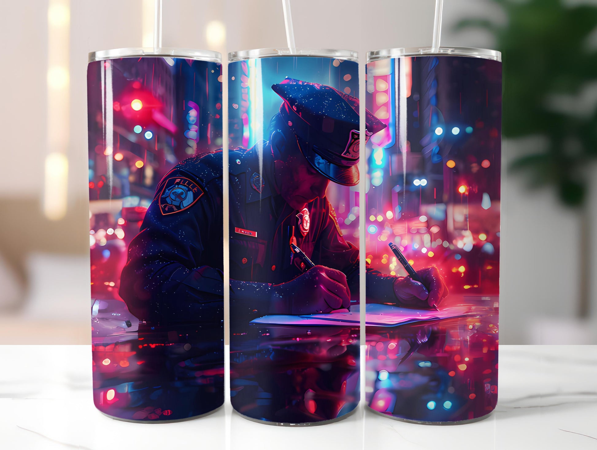 Police Officer 4 Tumbler Wrap - CraftNest - Digital Crafting and Art