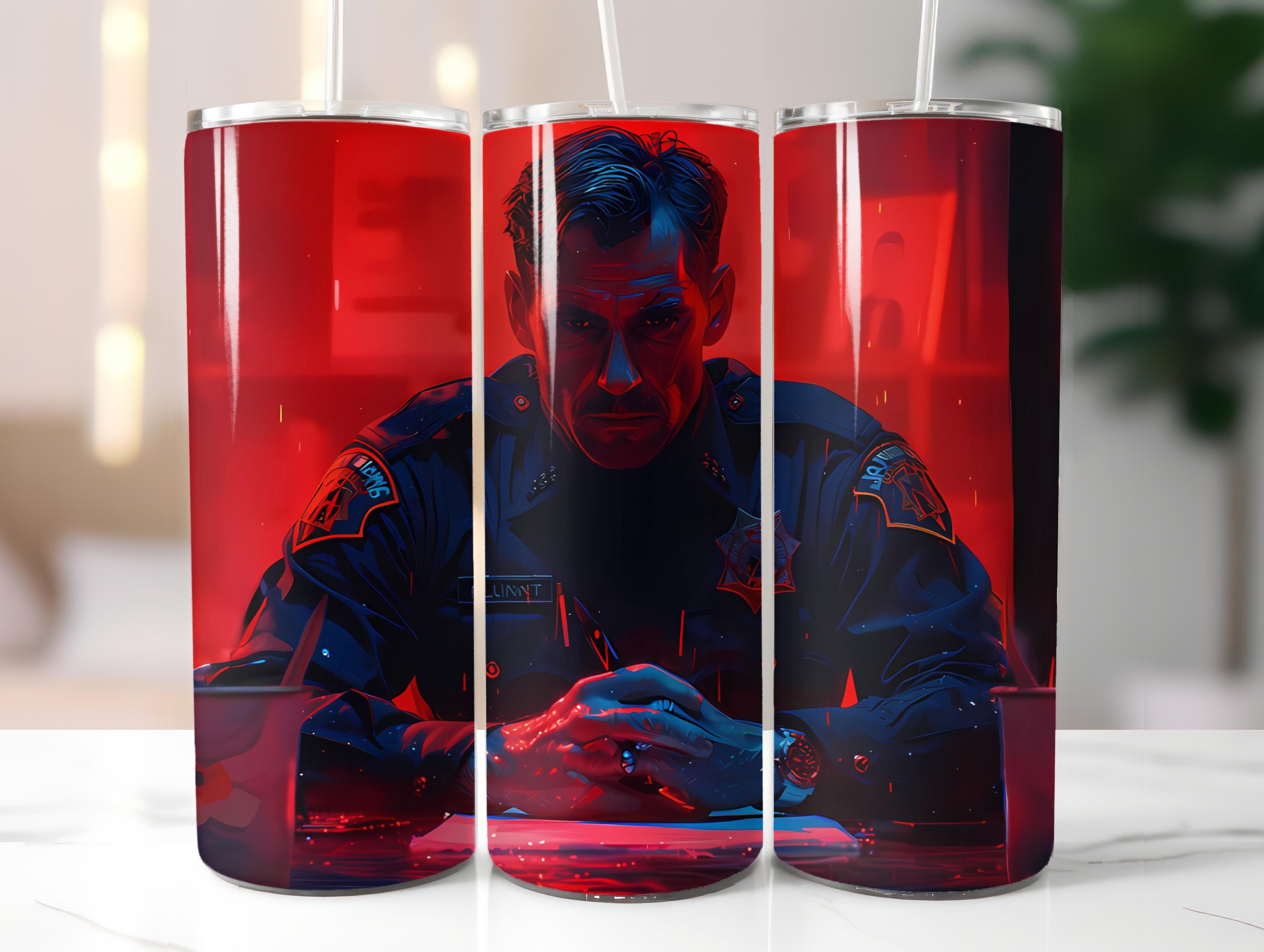 Police Officer 1 Tumbler Wrap - CraftNest - Digital Crafting and Art