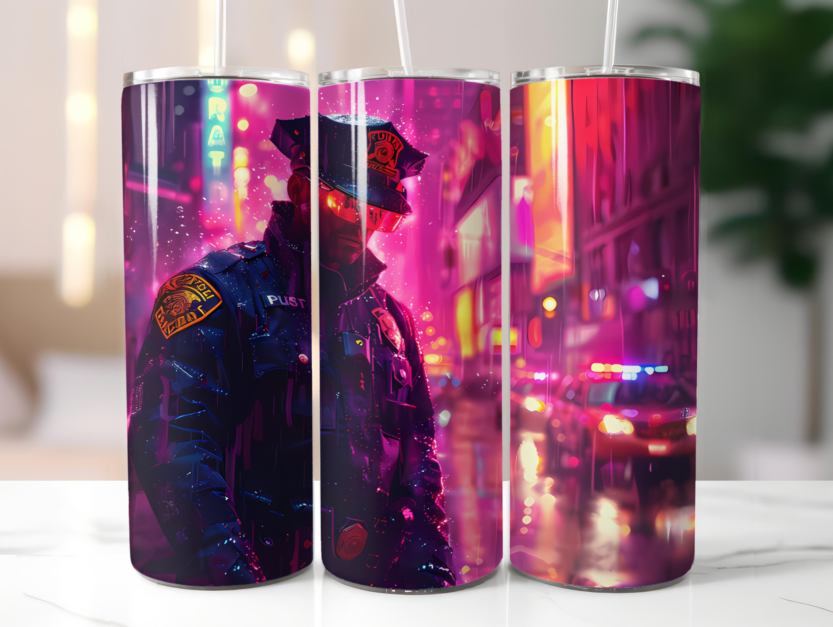Police Officer 2 Tumbler Wrap - CraftNest - Digital Crafting and Art