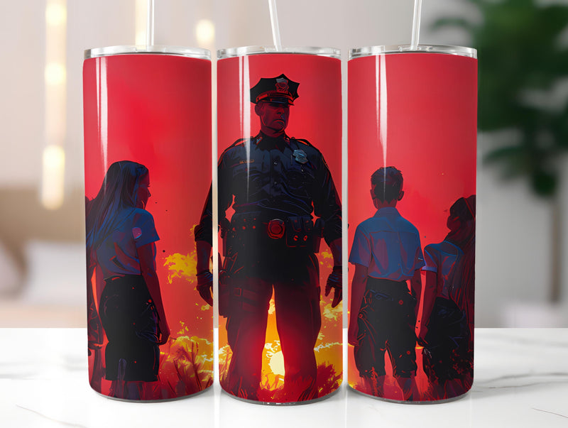 Police Officer 4 Tumbler Wrap - CraftNest - Digital Crafting and Art