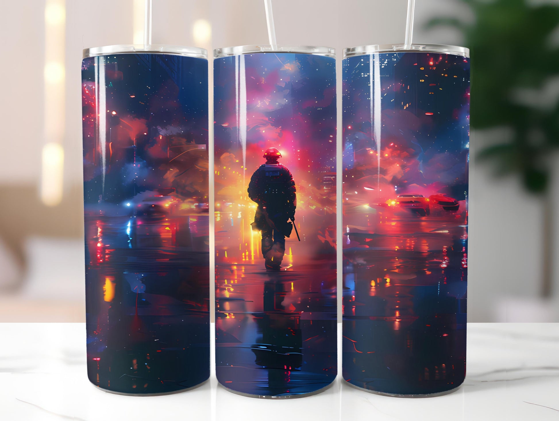 Police Officer 2 Tumbler Wrap - CraftNest - Digital Crafting and Art