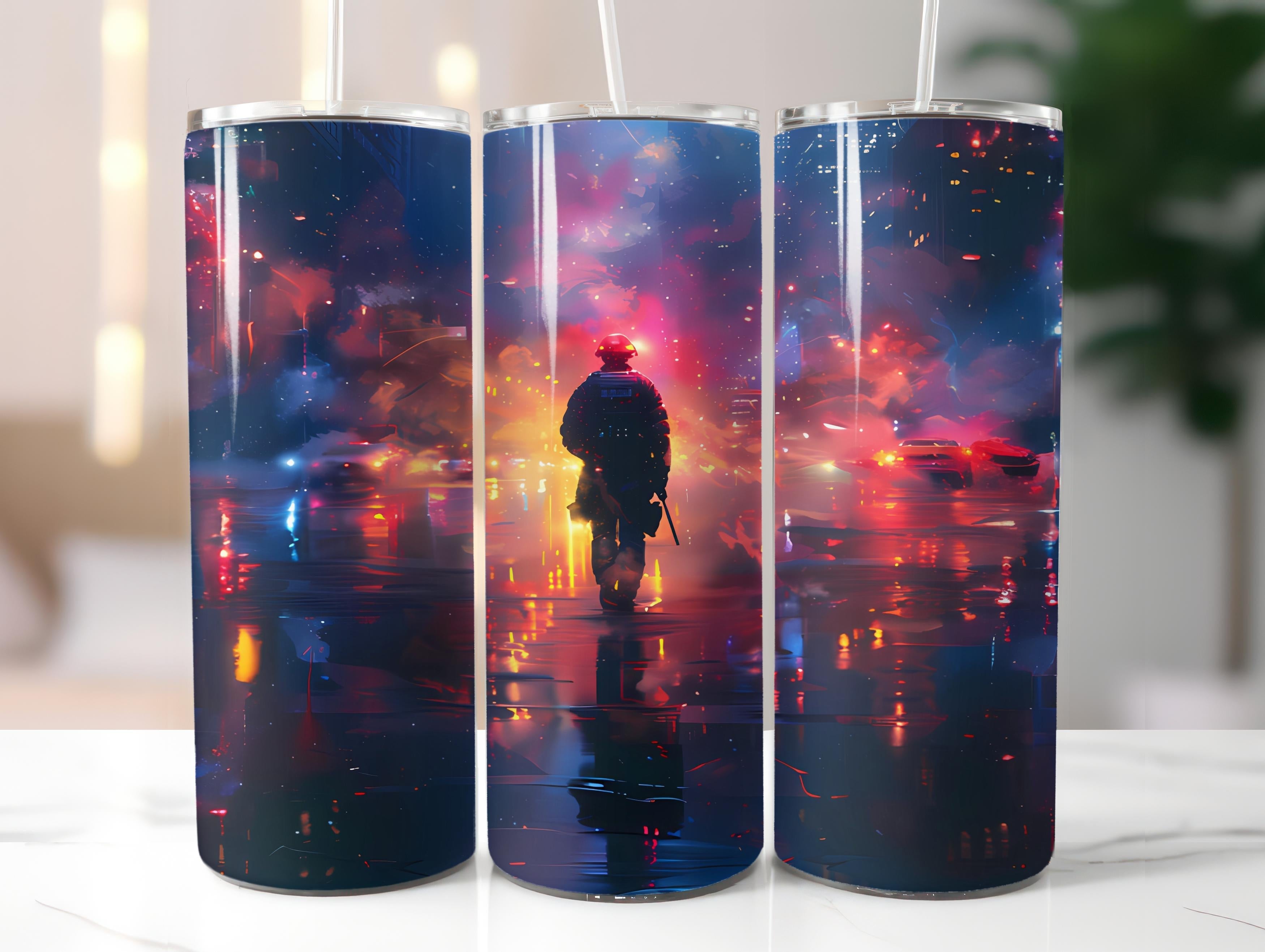 Police Officer 2 Tumbler Wrap - CraftNest - Digital Crafting and Art