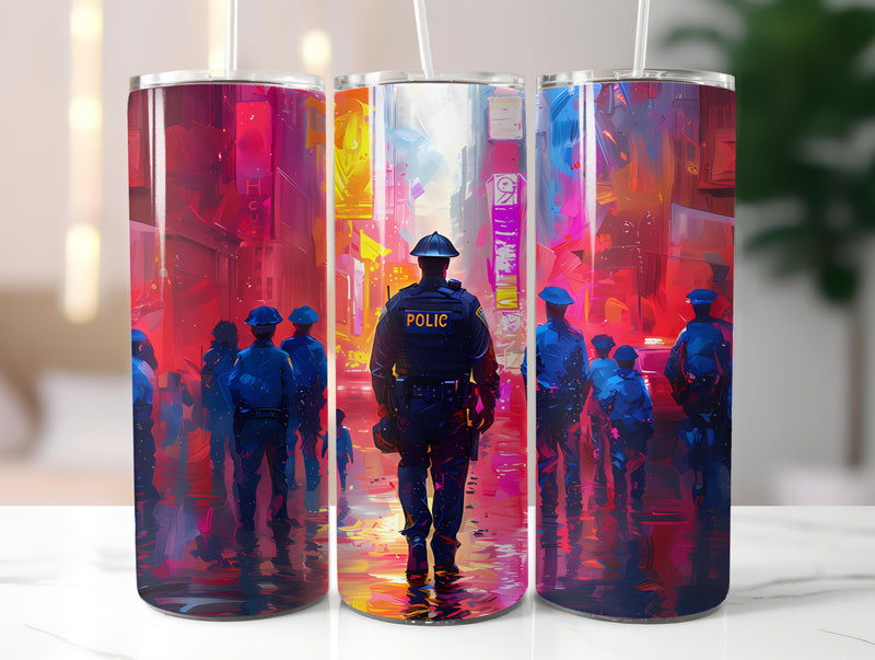 Police Officer 1 Tumbler Wrap - CraftNest - Digital Crafting and Art