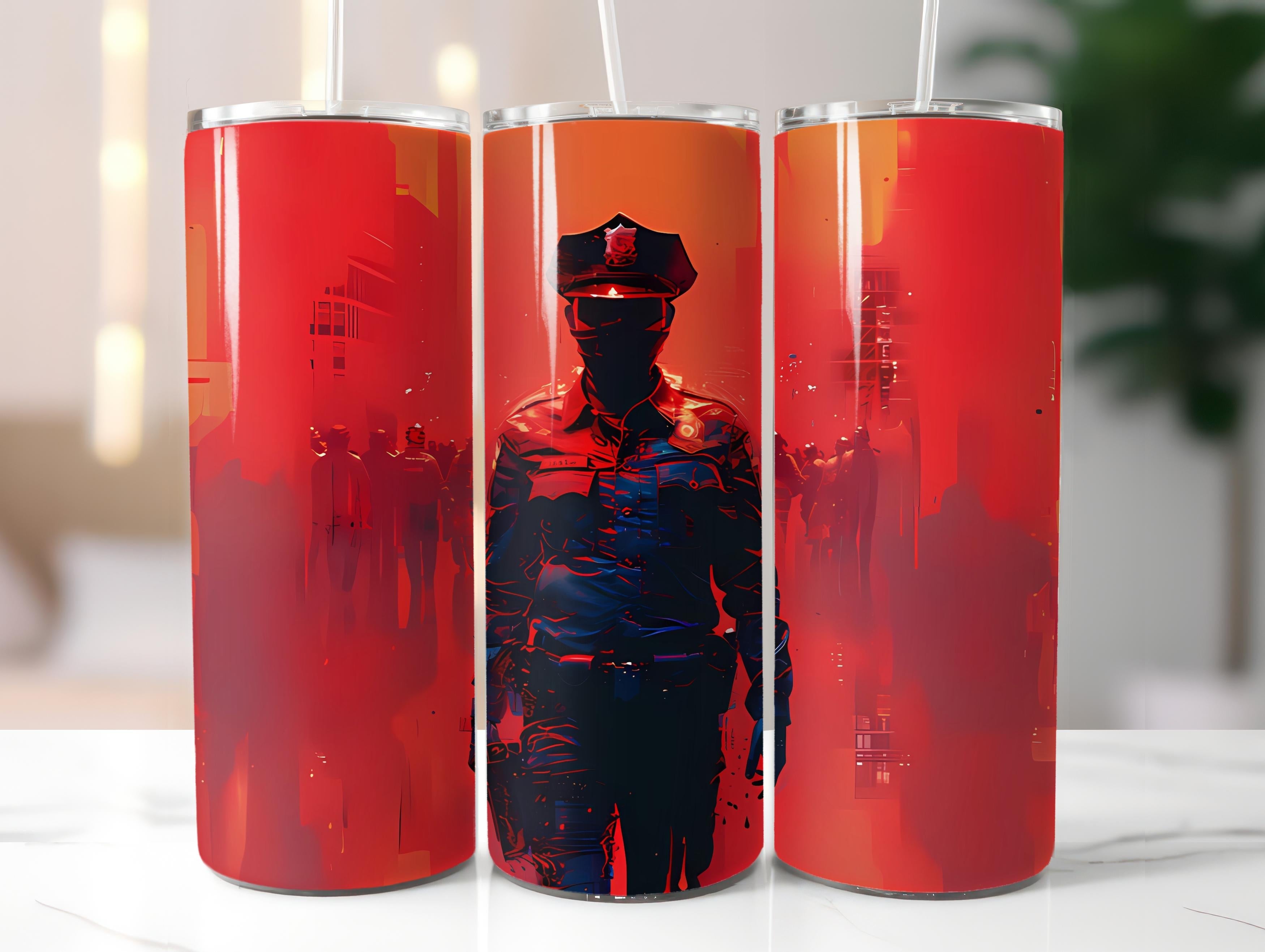 Police Officer 1 Tumbler Wrap - CraftNest - Digital Crafting and Art