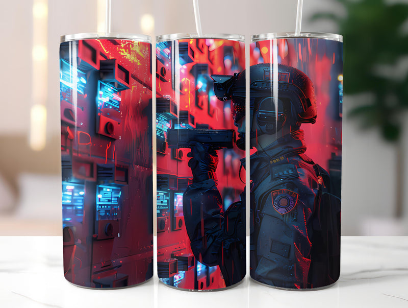 Police Officer 2 Tumbler Wrap - CraftNest - Digital Crafting and Art