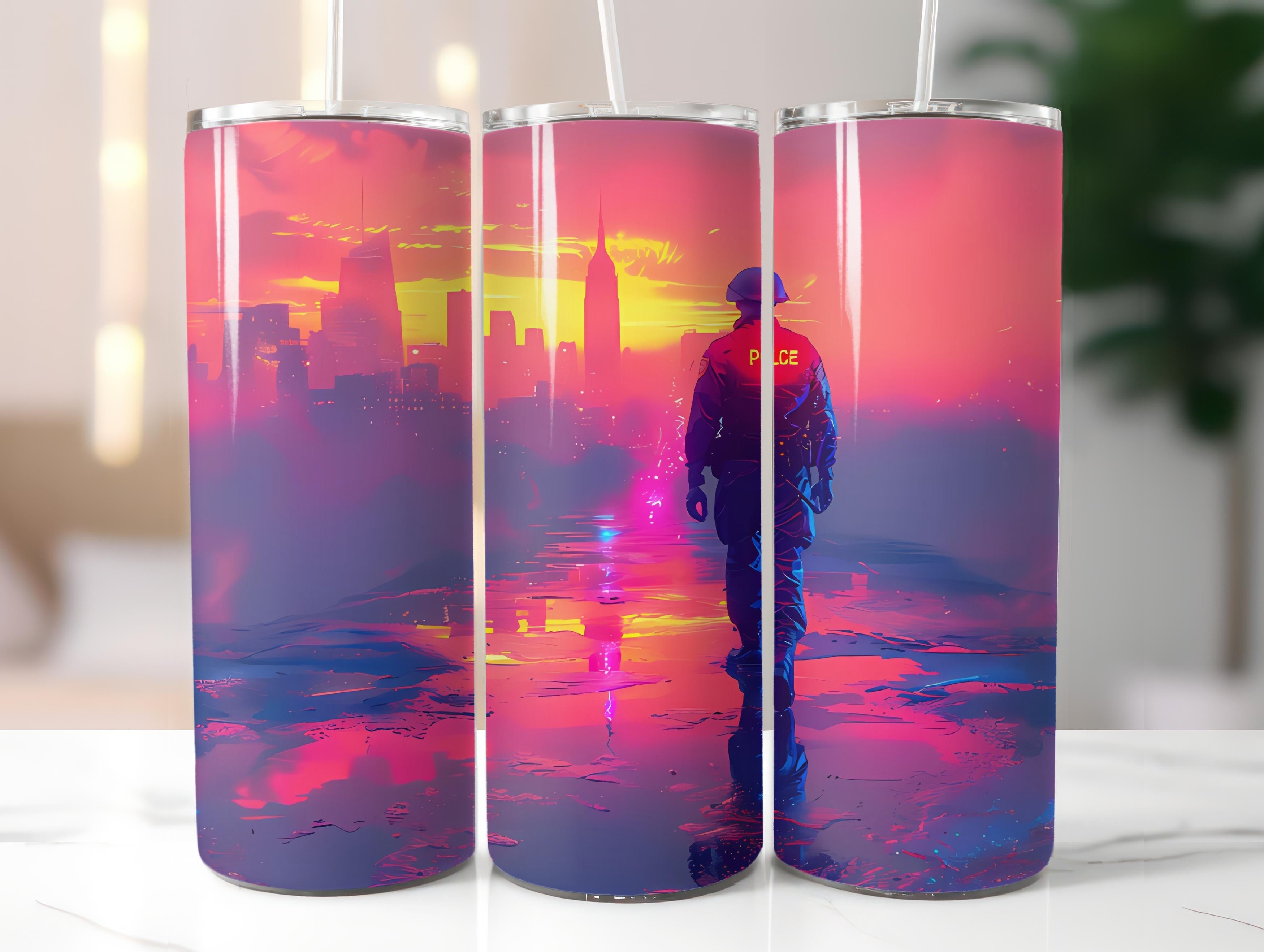 Police Officer 3 Tumbler Wrap - CraftNest - Digital Crafting and Art