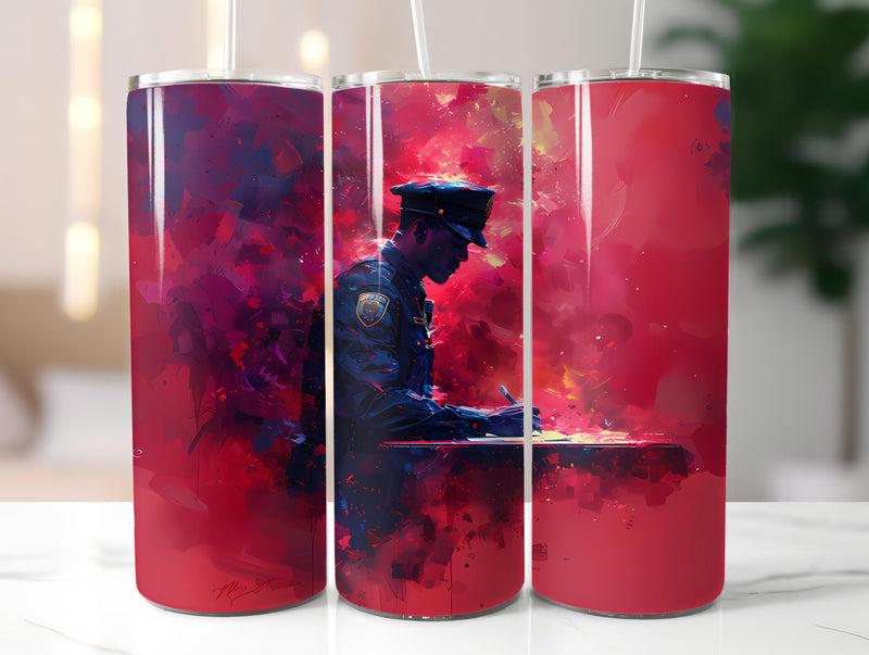 Police Officer 3 Tumbler Wrap - CraftNest - Digital Crafting and Art