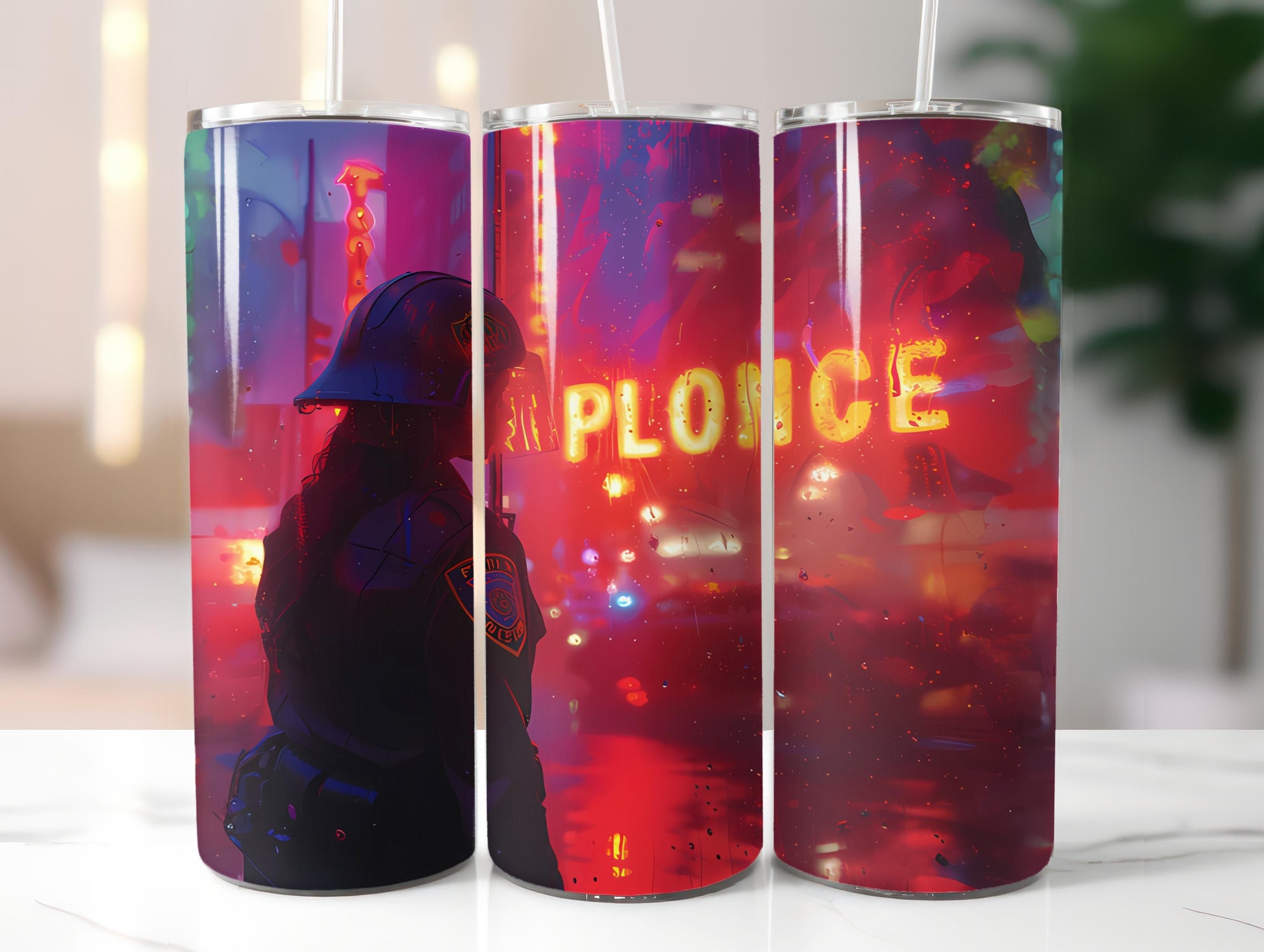 Police Officer 2 Tumbler Wrap - CraftNest - Digital Crafting and Art