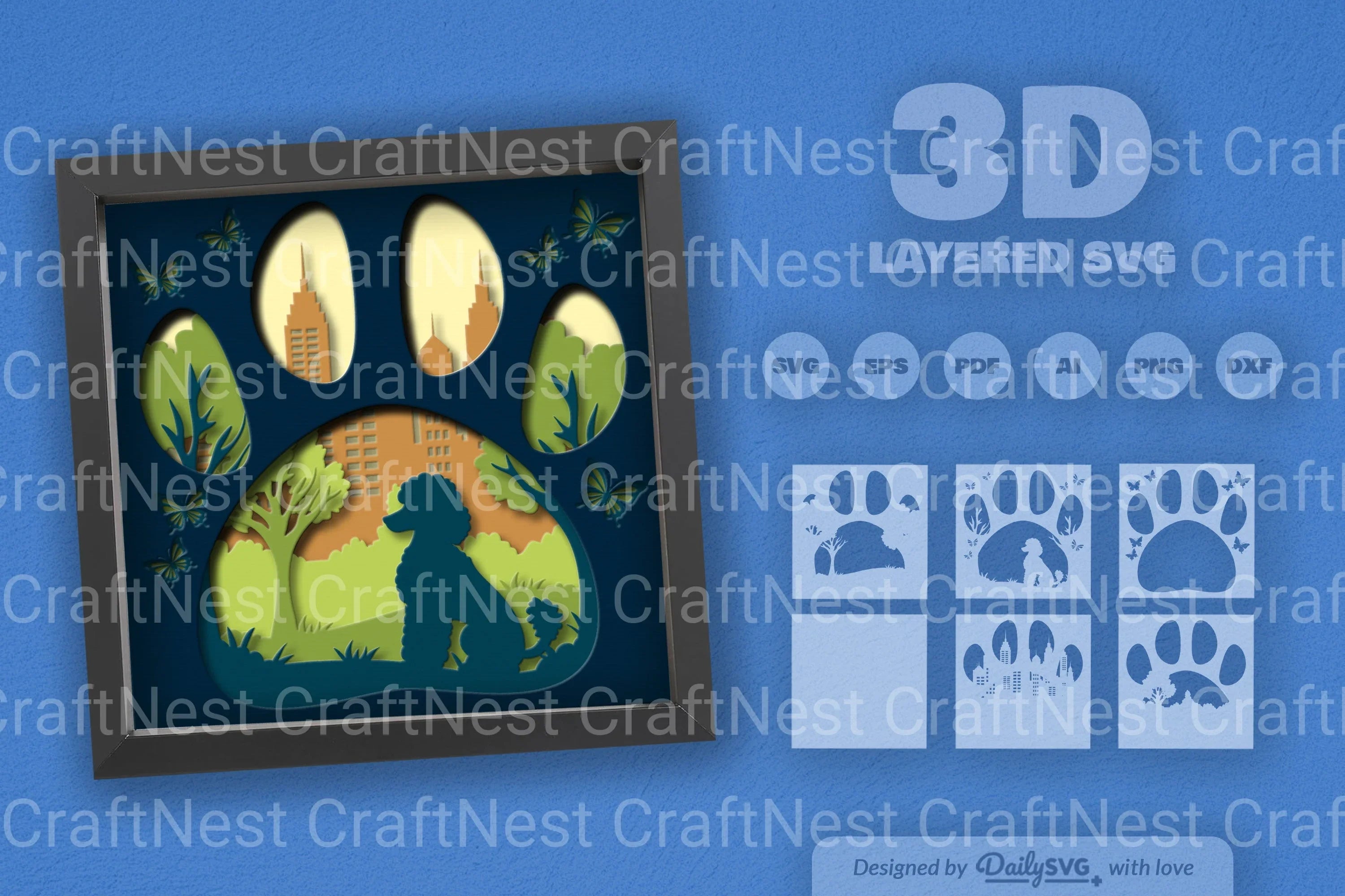 Poodle Dog Park Clipart SVG Bundle - CraftNest - Digital Crafting and Art