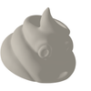 Poop Emoji Planter Table With Hole 3D Print STL File