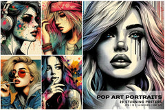 Pop Art Portraits Posters - Wall Art - CraftNest - Digital Crafting and Art