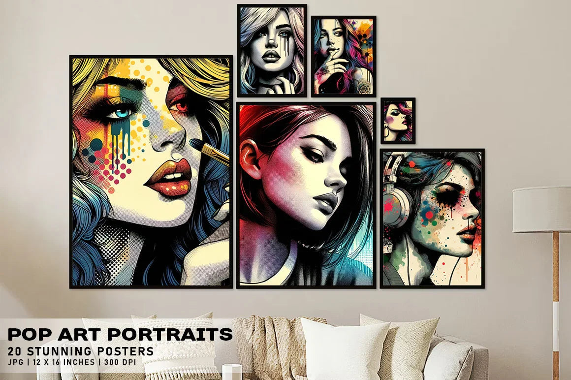 Pop Art Portraits Posters - Wall Art - CraftNest - Digital Crafting and Art