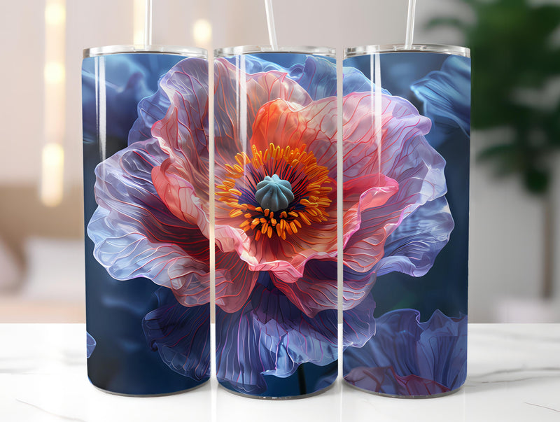Poppies Flowers Tumbler Wrap - CraftNest - Digital Crafting and Art