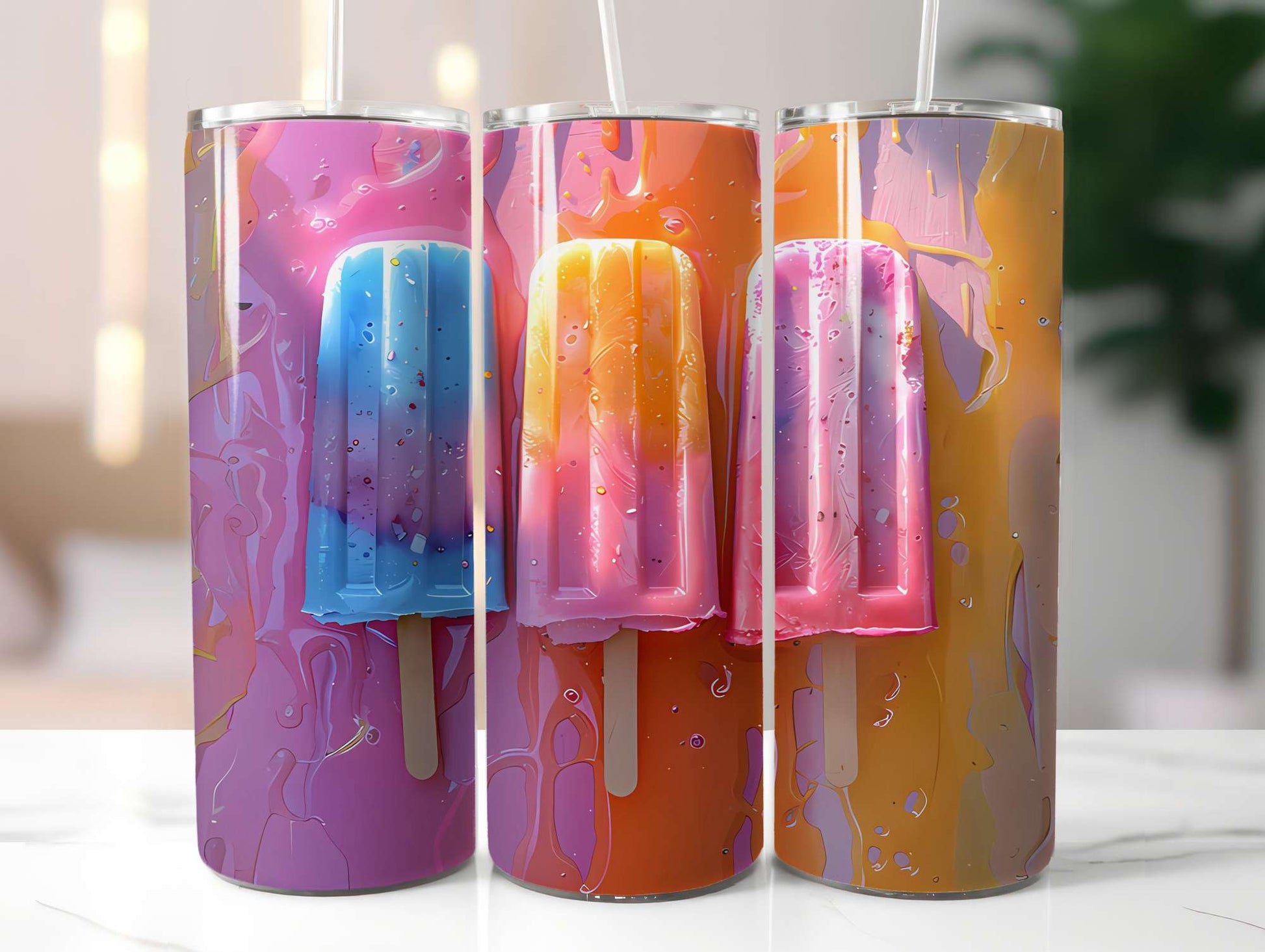 Popsicle Summer 3 Tumbler Wrap - CraftNest - Digital Crafting and Art