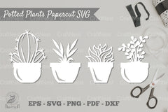 Potted Plants Papercut SVG Bundle - CraftNest - Digital Crafting and Art