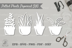 Potted Plants Papercut SVG Bundle - CraftNest - Digital Crafting and Art