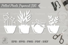 Potted Plants Papercut SVG Bundle - CraftNest - Digital Crafting and Art