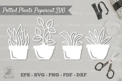 Potted Plants Papercut SVG Bundle - CraftNest - Digital Crafting and Art