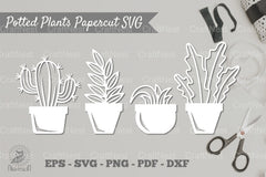 Potted Plants Papercut SVG Bundle - CraftNest - Digital Crafting and Art