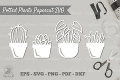 Potted Plants Papercut SVG Bundle - CraftNest - Digital Crafting and Art