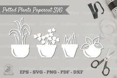 Potted Plants Papercut SVG Bundle - CraftNest - Digital Crafting and Art
