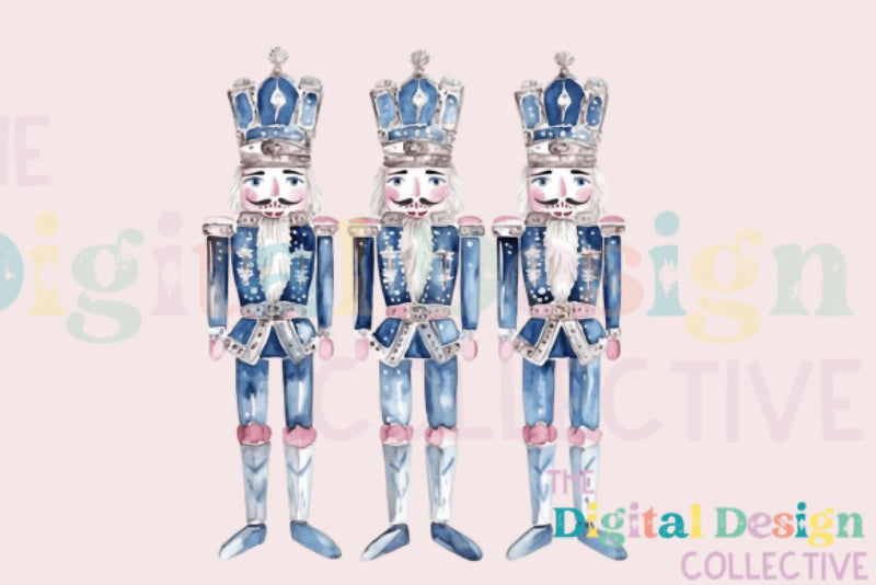 Preppy Chinoiserie Blue Nutcracker Clipart Bundle - CraftNest - Digital Crafting and Art