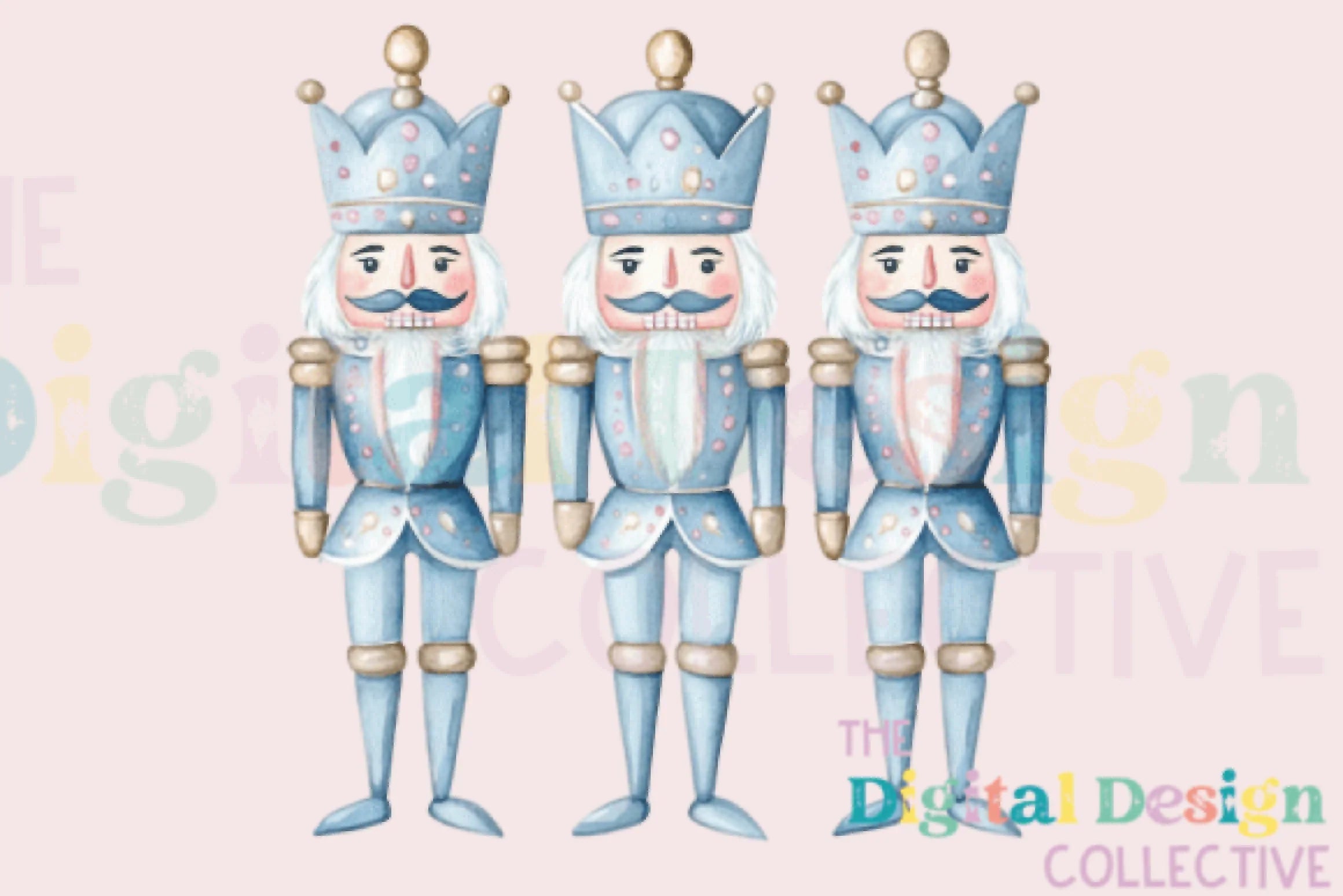 Chinoiserie Blue Nutcracker Clipart Bundle - CraftNest - Digital Crafting and Art